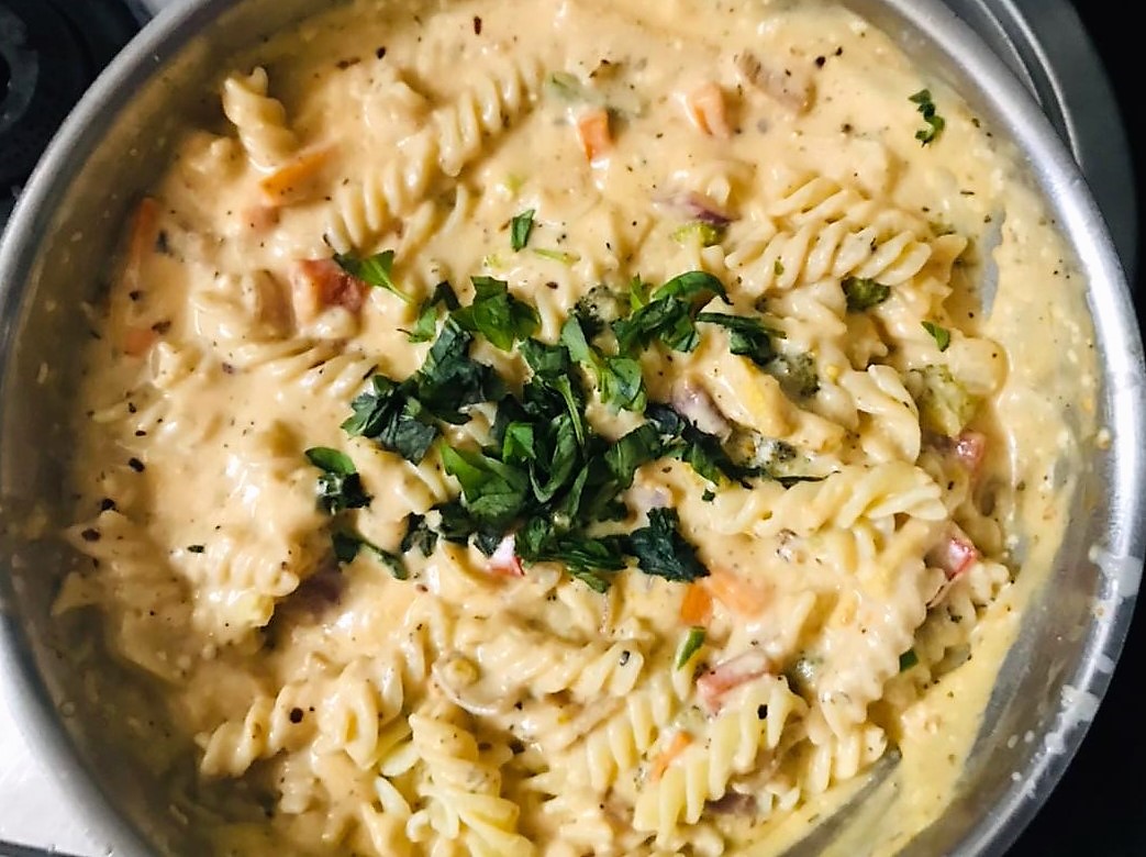 Creamy Vegetable Fusilli Pasta Recipe