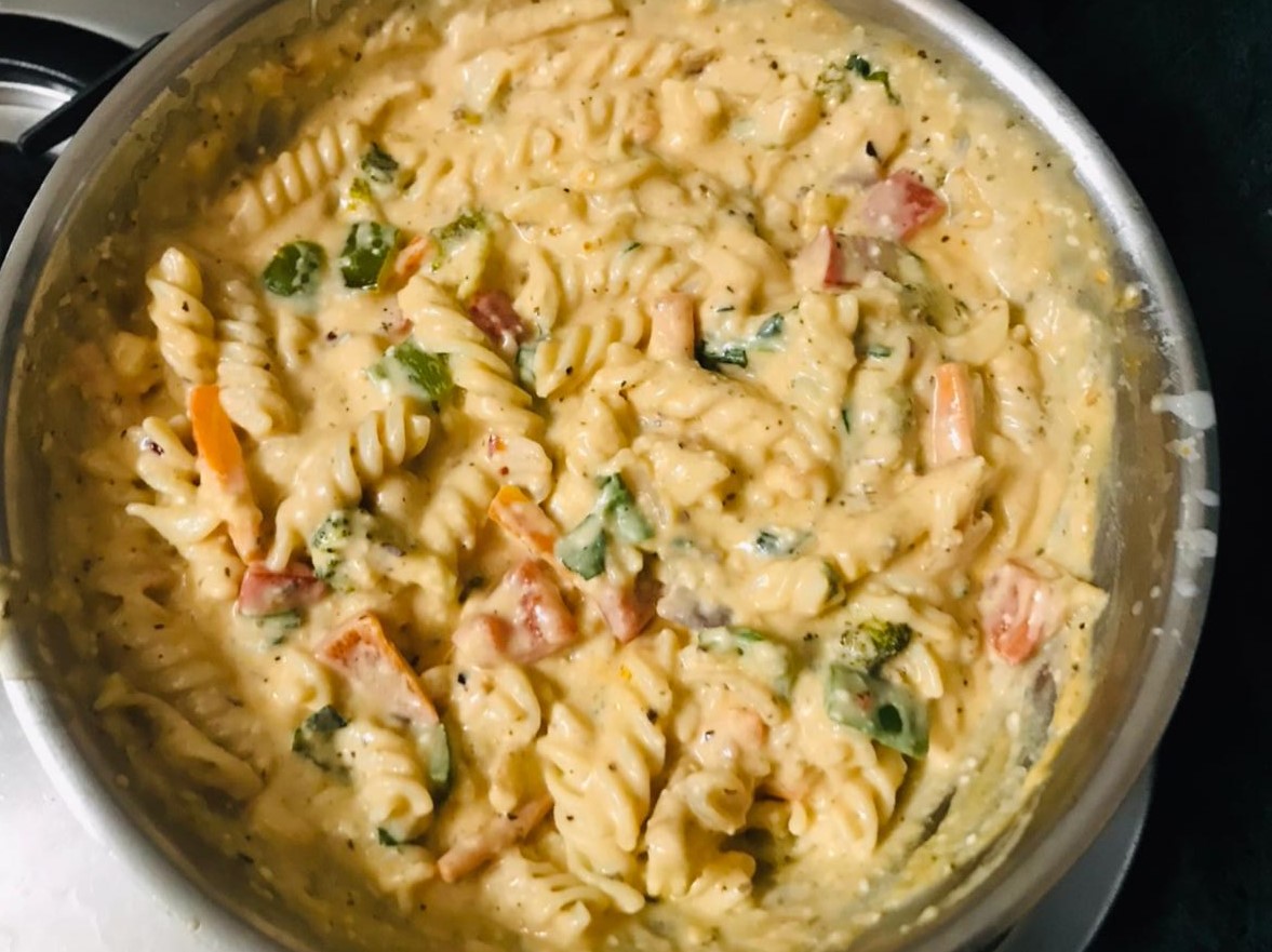 Creamy Vegetable Fusilli Pasta Recipe
