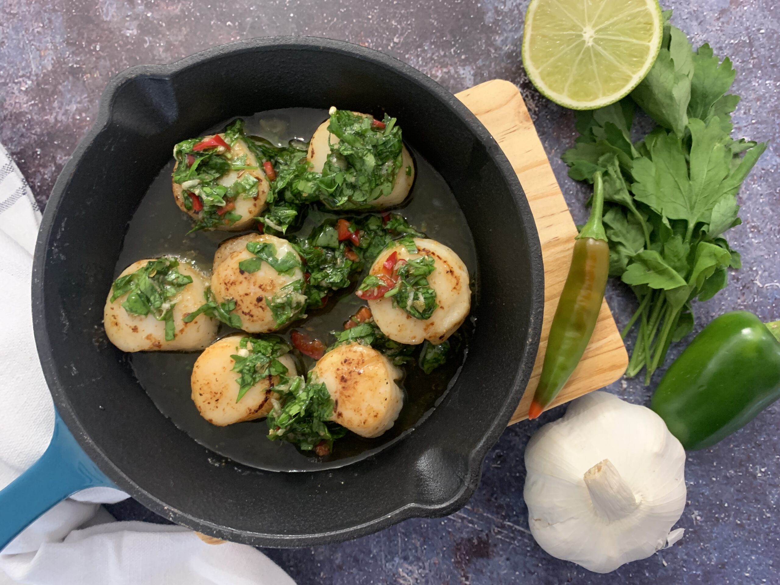Seared Scallops with Chimichurri Sauce Recipe