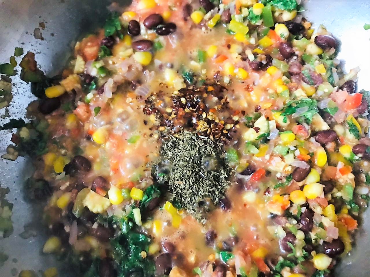 6 Layered Fusion Mexican Rice Dish Recipe