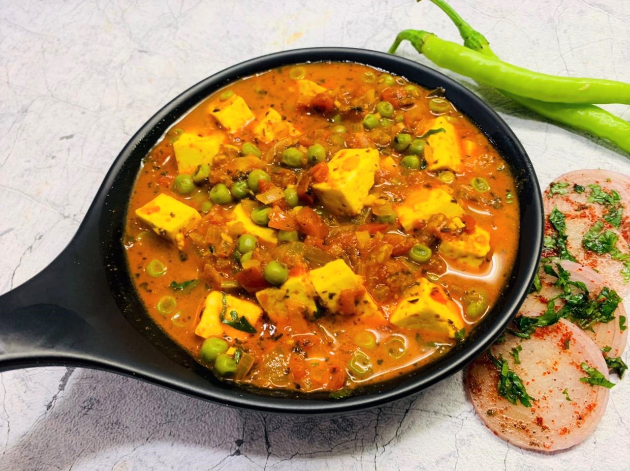 Matar Paneer with Onion Recipe