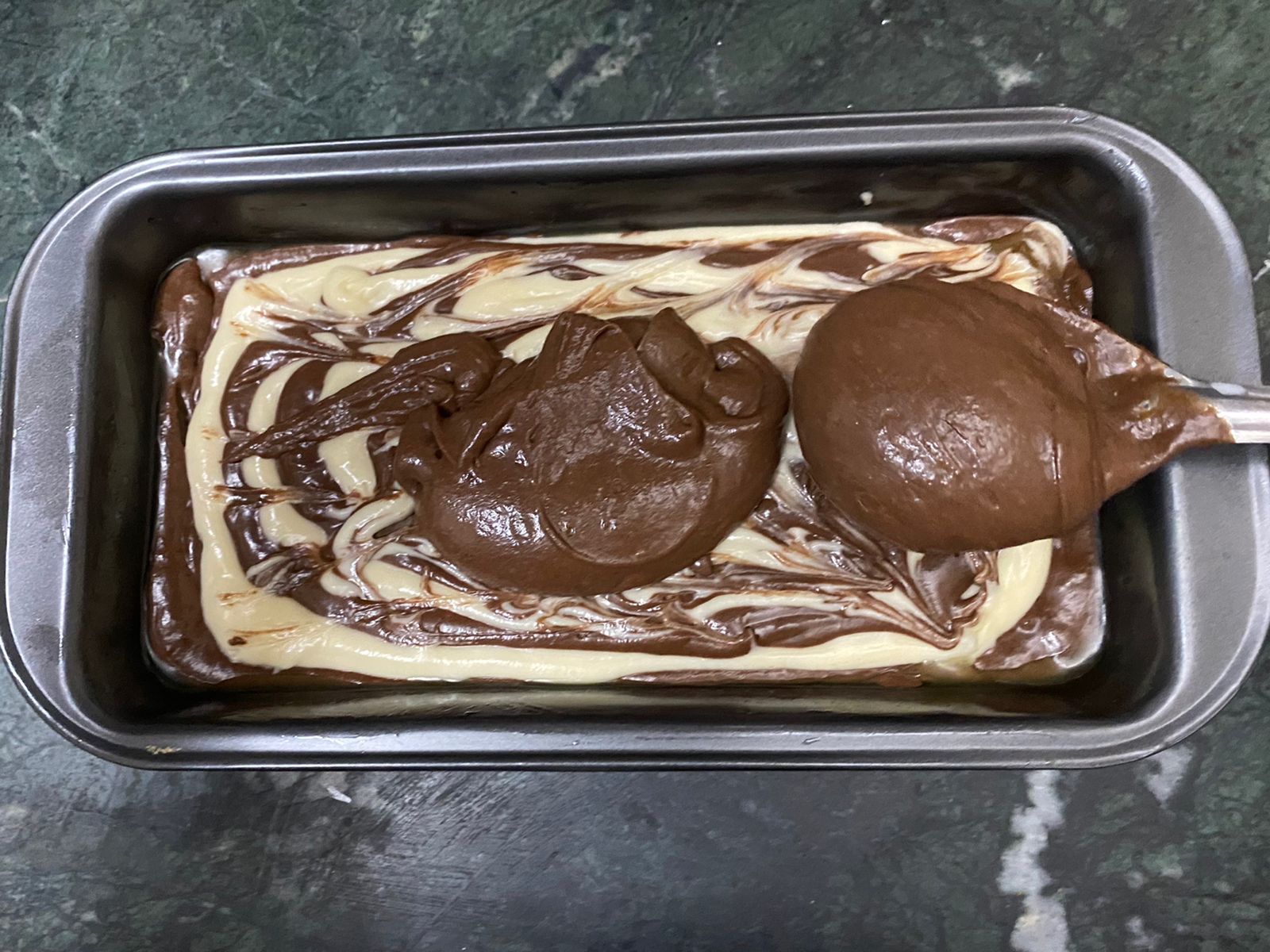 Eggless Marble Cake Recipe