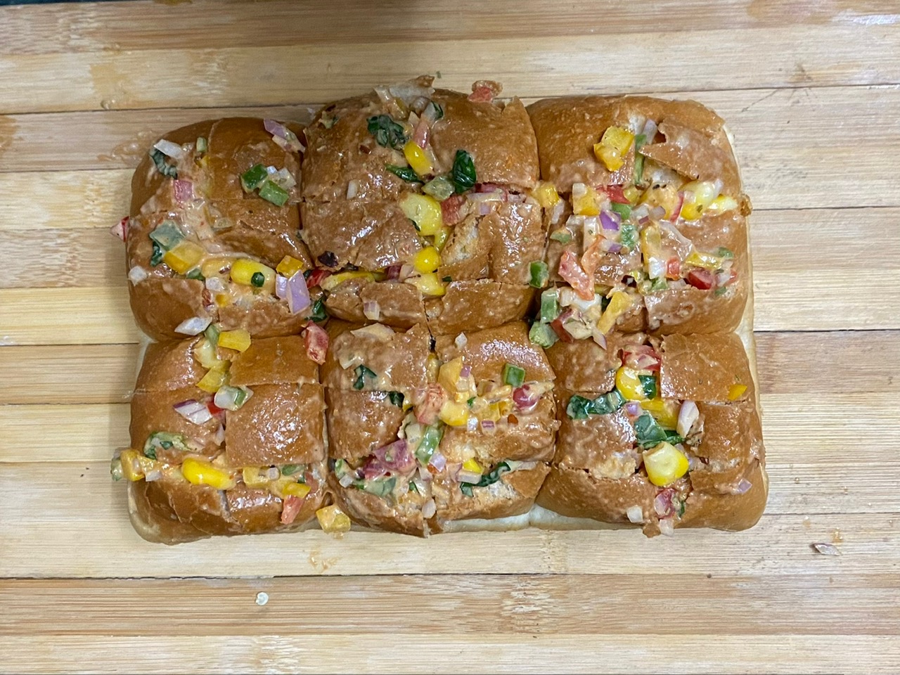 Cheesy Vegetable Pull Apart Bread Recipe