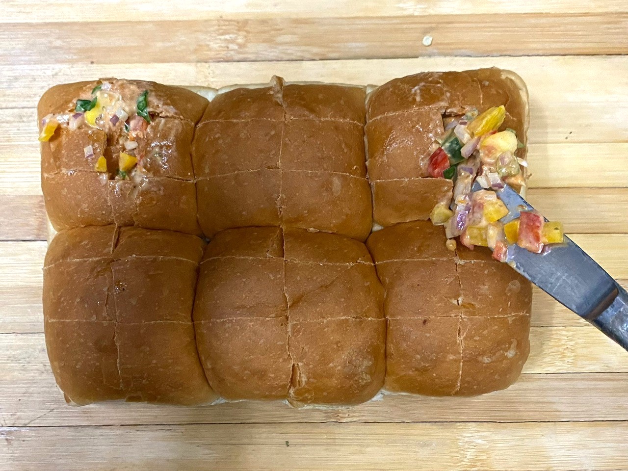 Cheesy Vegetable Pull Apart Bread Recipe