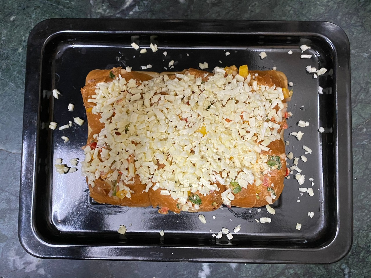 Cheesy Vegetable Pull Apart Bread Recipe