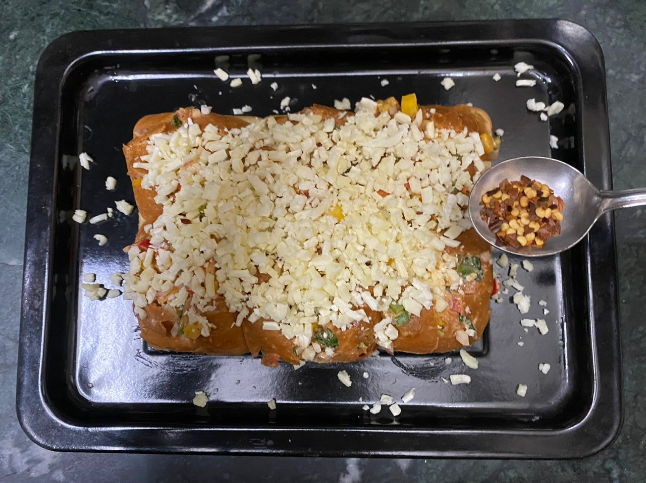 Cheesy Vegetable Pull Apart Bread Recipe