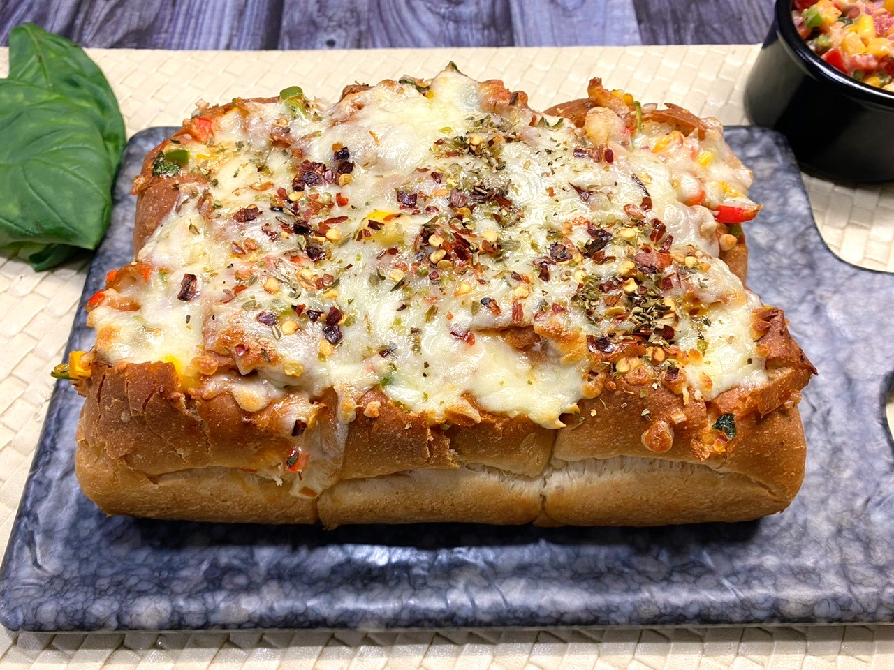 Cheesy Vegetable Pull Apart Bread Recipe