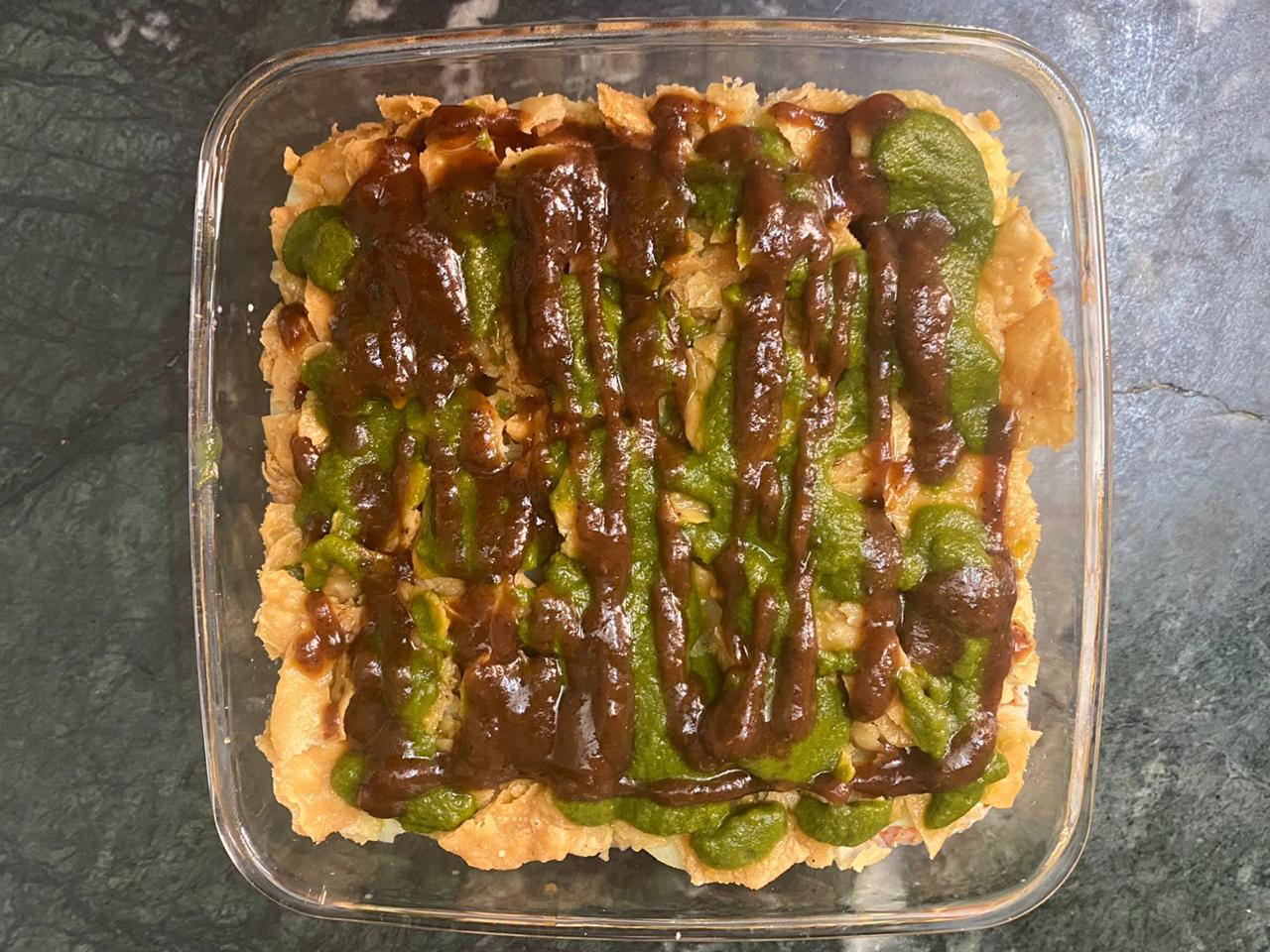 Layered Dahi Papdi Chaat Recipe